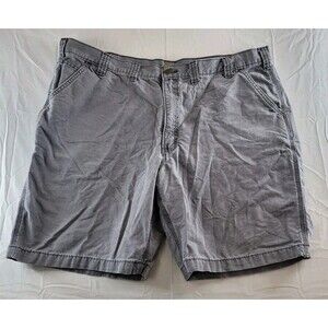 Carhartt Shorts Men's Size 44 Gray Relaxed Fit Canvas Workwear Stretch Carpenter